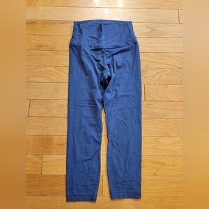 Lululemon Align High Rise Cropped Leggings, 23", Ribbed** Pitch Blue, Size 6